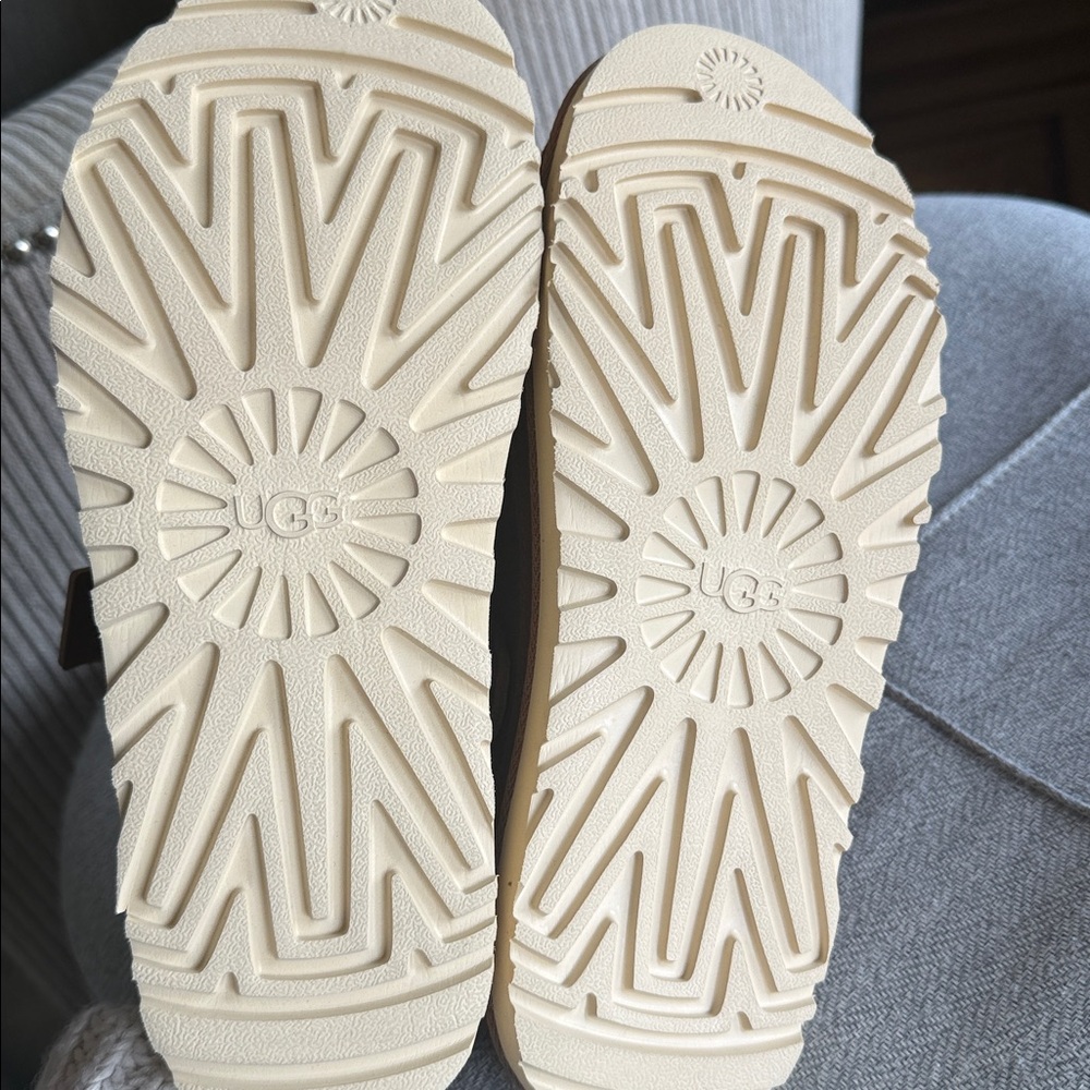 New UGG Chestnut Brown Suede Slide Clog - Picture 4 of 6